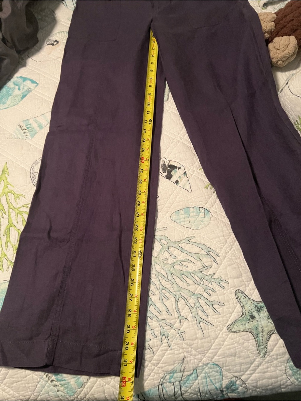 INC Brand Navy Blue Linen Pants. Size 10. NWT. - Picture 4 of 5